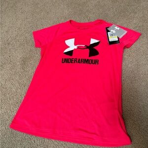 Under Armour Vivid Pink Tee with Logo